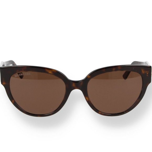 Balenciaga Sunglasses Women's Havana/Brown Lenses Cat Eye 55mm (BB0050S 002) - Picture 1 of 5